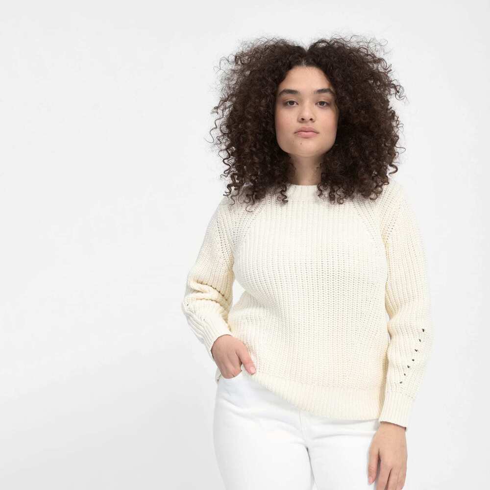 Everlane The Texture Cotton Crew White Base - Size M